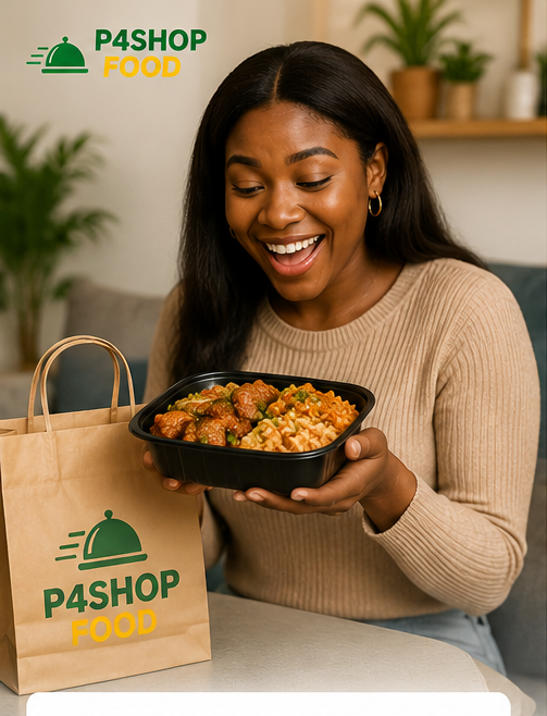 Happy P4SHOP FOOD Customer